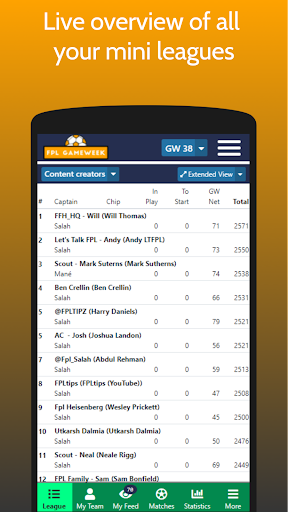FPL Gameweek Screen 2