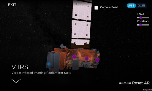 Screenshot of WeatherSats AR