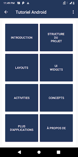 Android application Android François screenshort