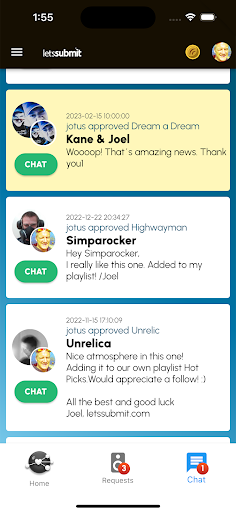 Android application letssubmit screenshort