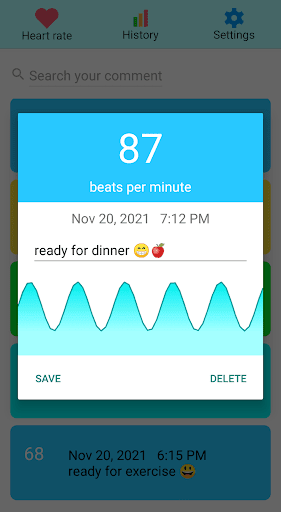 Screenshot of Heart Rate Monitor