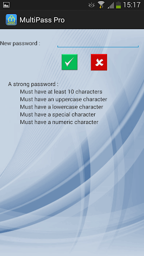 Android application MultiPass screenshort