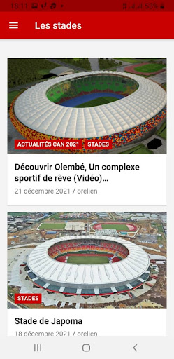 Android application CAN Cameroun 2021 screenshort