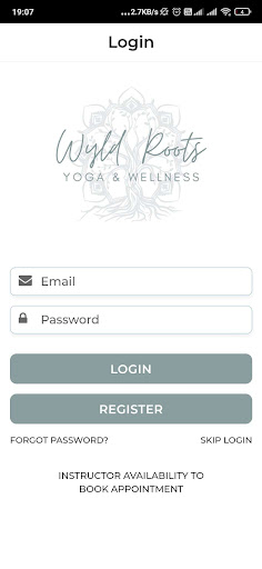 Android application Wyld Roots Yoga screenshort