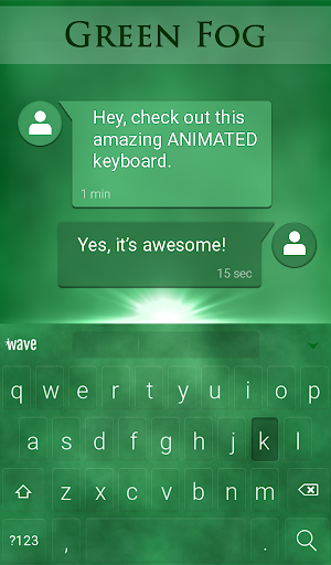 Green Fog Animated Keyboard Screen 3