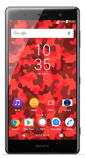 Android application Red Camo Theme for Xperia™ screenshort