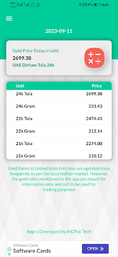 Gold Rate Dubai UAE Screen 3