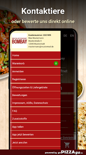 Indisches Restaurant Bombay Me Screen 3