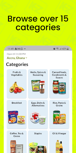 Android application Konzoom - Grocery Delivery screenshort