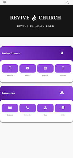 Android application Revive Church screenshort