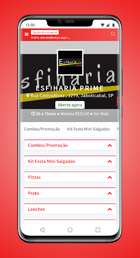 Android application Esfiharia Prime Jaboticabal screenshort