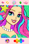 screenshot of Rainbow Glitter Coloring Book