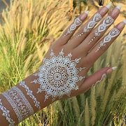White Henna Design