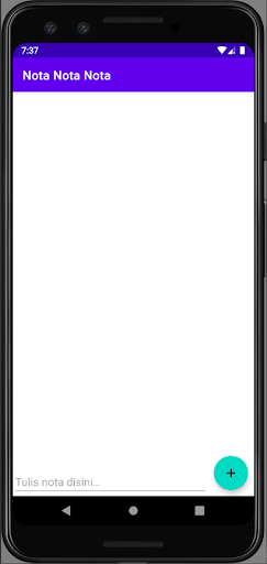Android application Nota Sampingan screenshort