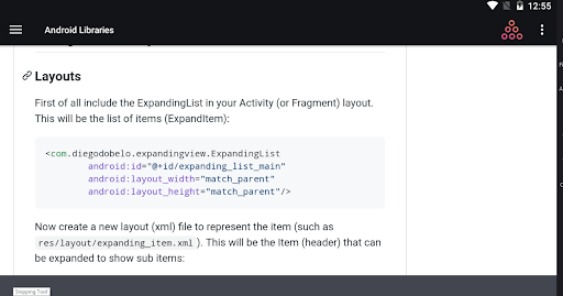 Screenshot of Cool Android Libraries