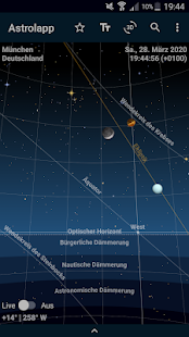 Astrolapp Live Sternkarte Bildschirmfoto