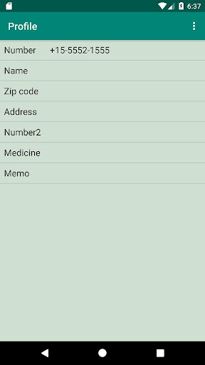 Android application Profile screenshort