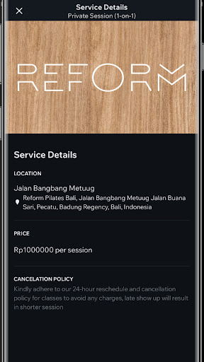Reform Pilates Bali Screen 3
