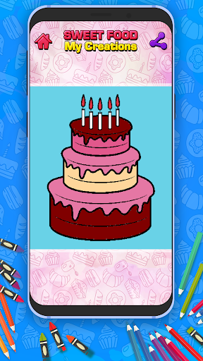 Cute Sweet Food Coloring Book Screenshot