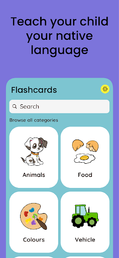 Android application LittleLingo: Kids flashcards screenshort