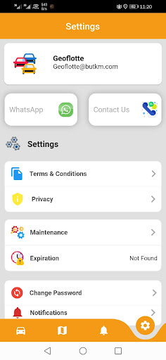 Android application geoflotte pro screenshort