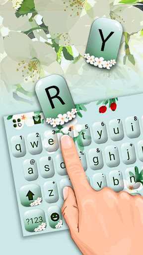 Girly Charming Floral Keyboard Screen 2