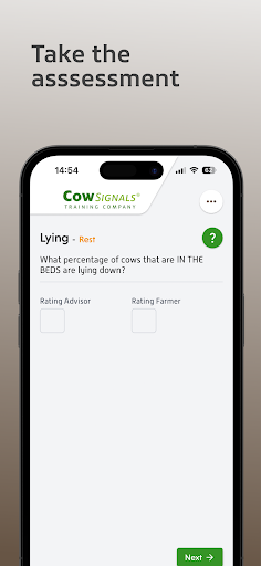 Android application CowSignals® Welfare Assessment screenshort