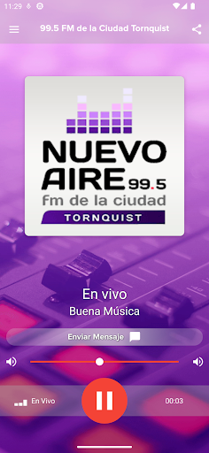 Android application 99.5 FM de la Ciudad Tornquist screenshort