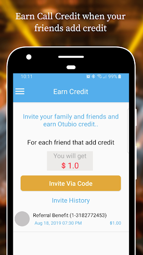 Otubio: International Calls Screen 3