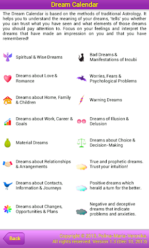 Dream Calendar Screen 3