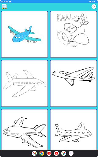 aircraft coloring book Screen 2