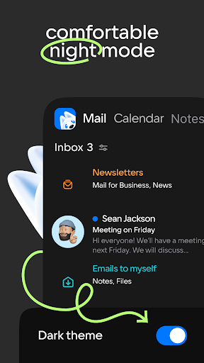 Screenshot of Mail: Email, Cloud, Calendar