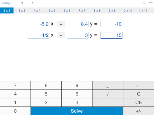 System solver Screen 3