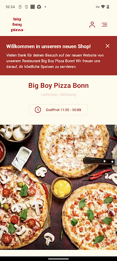 Android application Big Boy Pizza Bonn screenshort