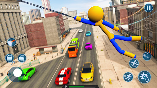 Super Stickman Rope Hero 3D Screen 2