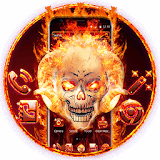 Red Fire Skull Theme icon