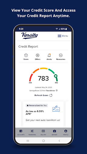 Varsity Mobile Screen 2