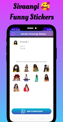 Ashwin Sivaangi Stickers Screen 3