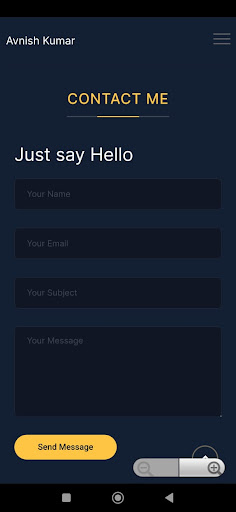 Avnish Singh:Portfolio App Screen 3