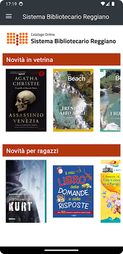 Android application Sistema Bibliotecario Reggiano screenshort