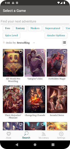 Hearts Choice Screen 2