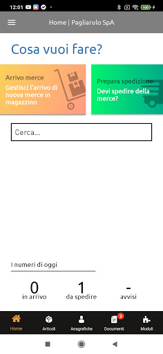 Android application Magazzino Perfetto screenshort