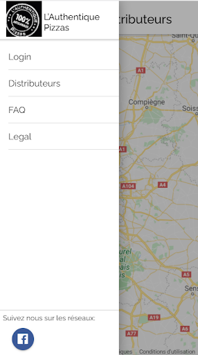 Android application L' Authentique pizzas screenshort