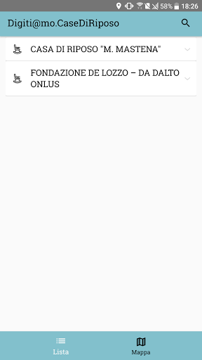 Android application Digiti@mo.CaseDiRiposo screenshort