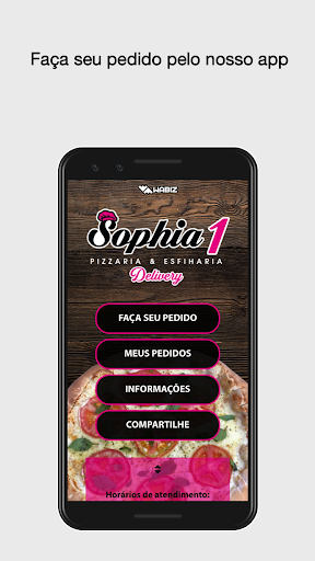 Android application Pizzaria Sophia Itajaí screenshort