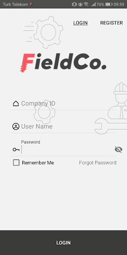 Android application FieldCo. screenshort