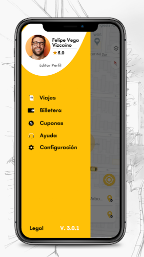 Android application Eiby Taxi Cliente screenshort