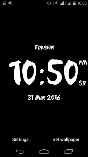 Brush Digital clock LWP Screen 2