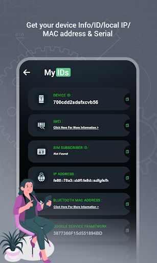 Android application My Ids: Phone, Device & Sim Id screenshort