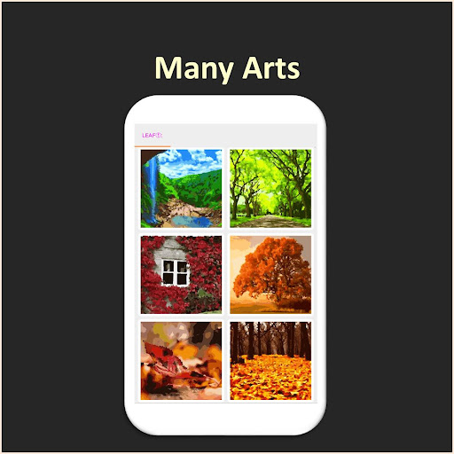 Android application Color by Number - leaf screenshort